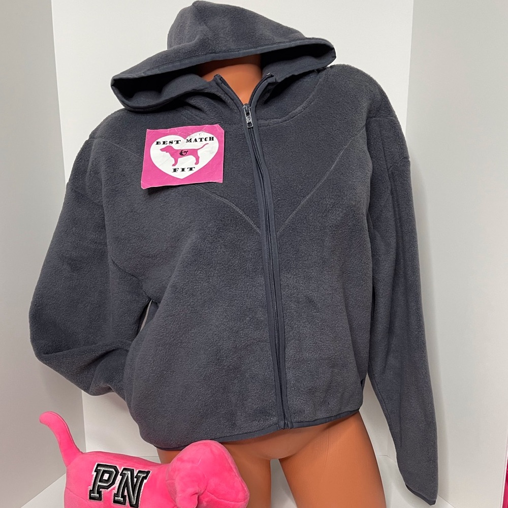 Victoria’s Secret PINK S Fleece Logo Zip Up Hoodie Jacket